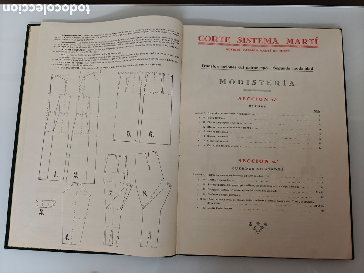 Libros de segunda mano: LIBRO CORTE SISTEMA MART&Iacute; MODISTERIA 1960 - Foto 4