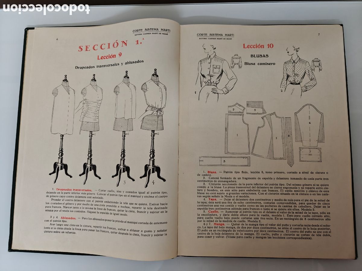 Libros de segunda mano: LIBRO CORTE SISTEMA MART&Iacute; MODISTERIA 1960 - Foto 5
