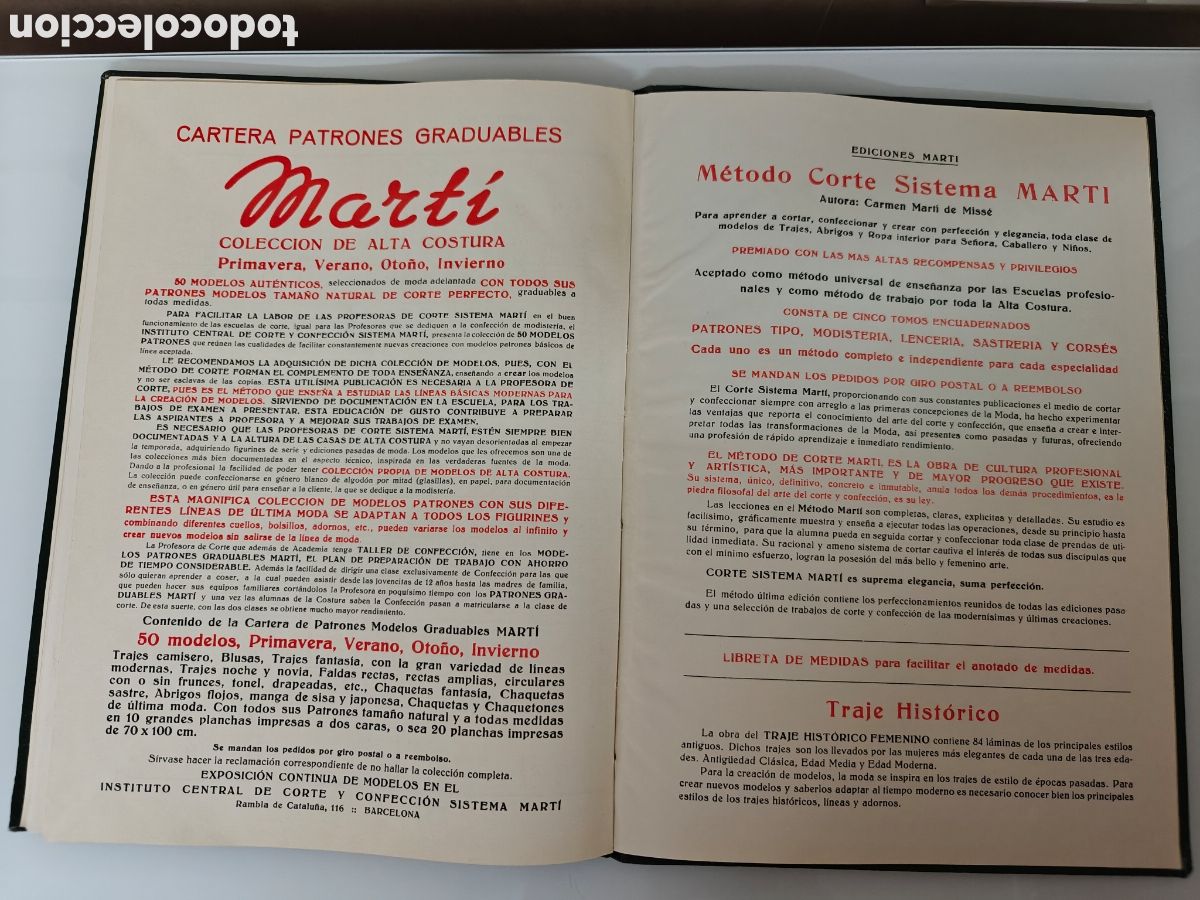 Libros de segunda mano: LIBRO CORTE SISTEMA MART&Iacute; MODISTERIA 1960 - Foto 7