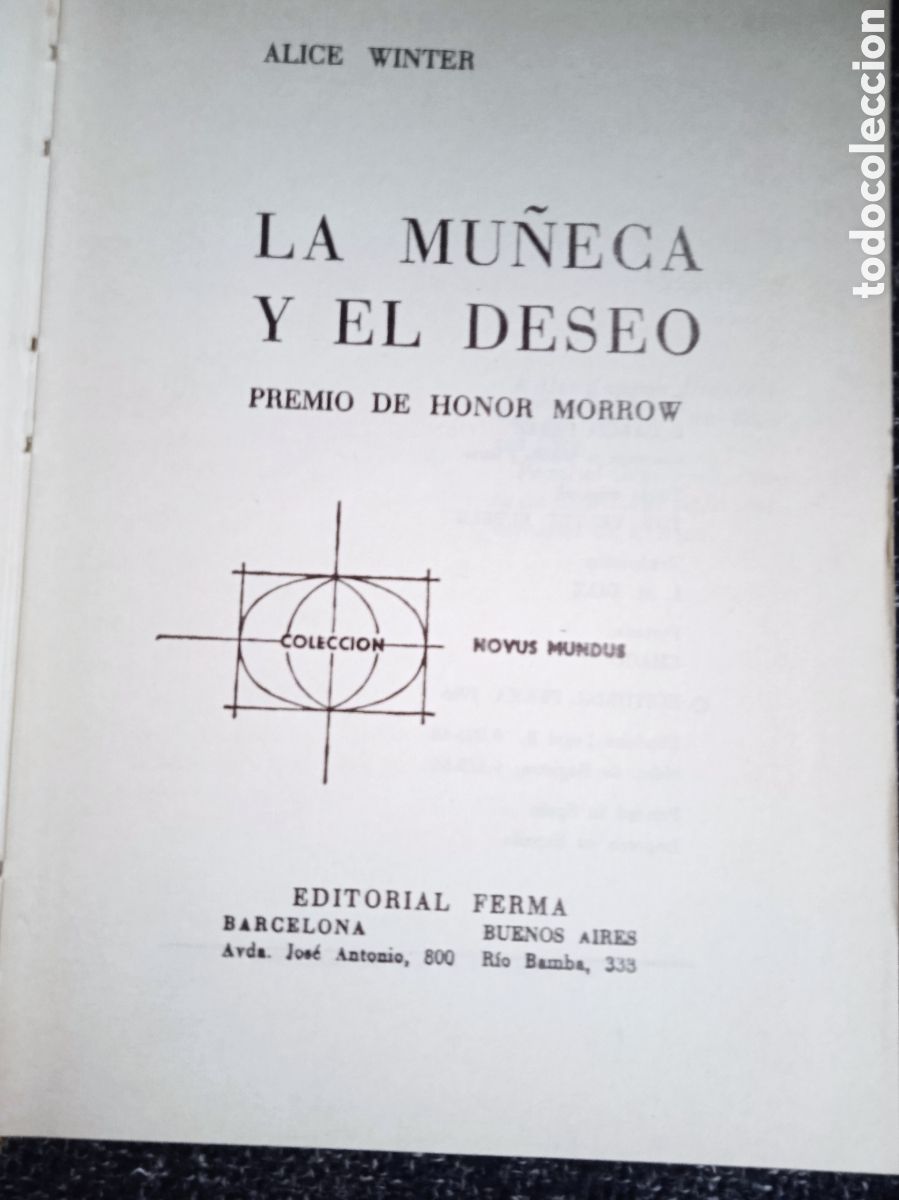 Libros de segunda mano: LA MU&Ntilde;ECA Y EL DESEO / ALICE WINTER - Foto 1