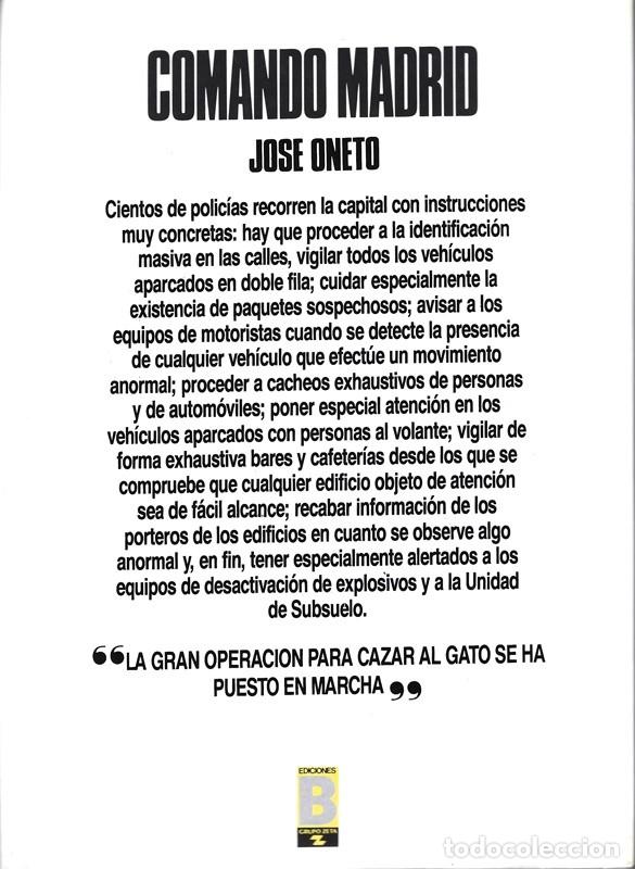 Libros de segunda mano: COMANDO MADRID JOSE ONETO - Foto 2