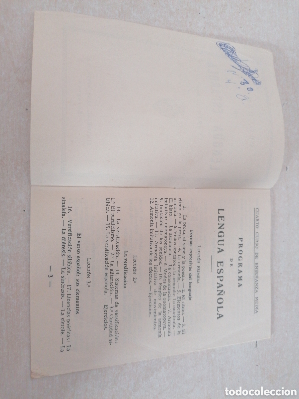 Libros de segunda mano: Programa de lengua espa&ntilde;ola - Foto 3