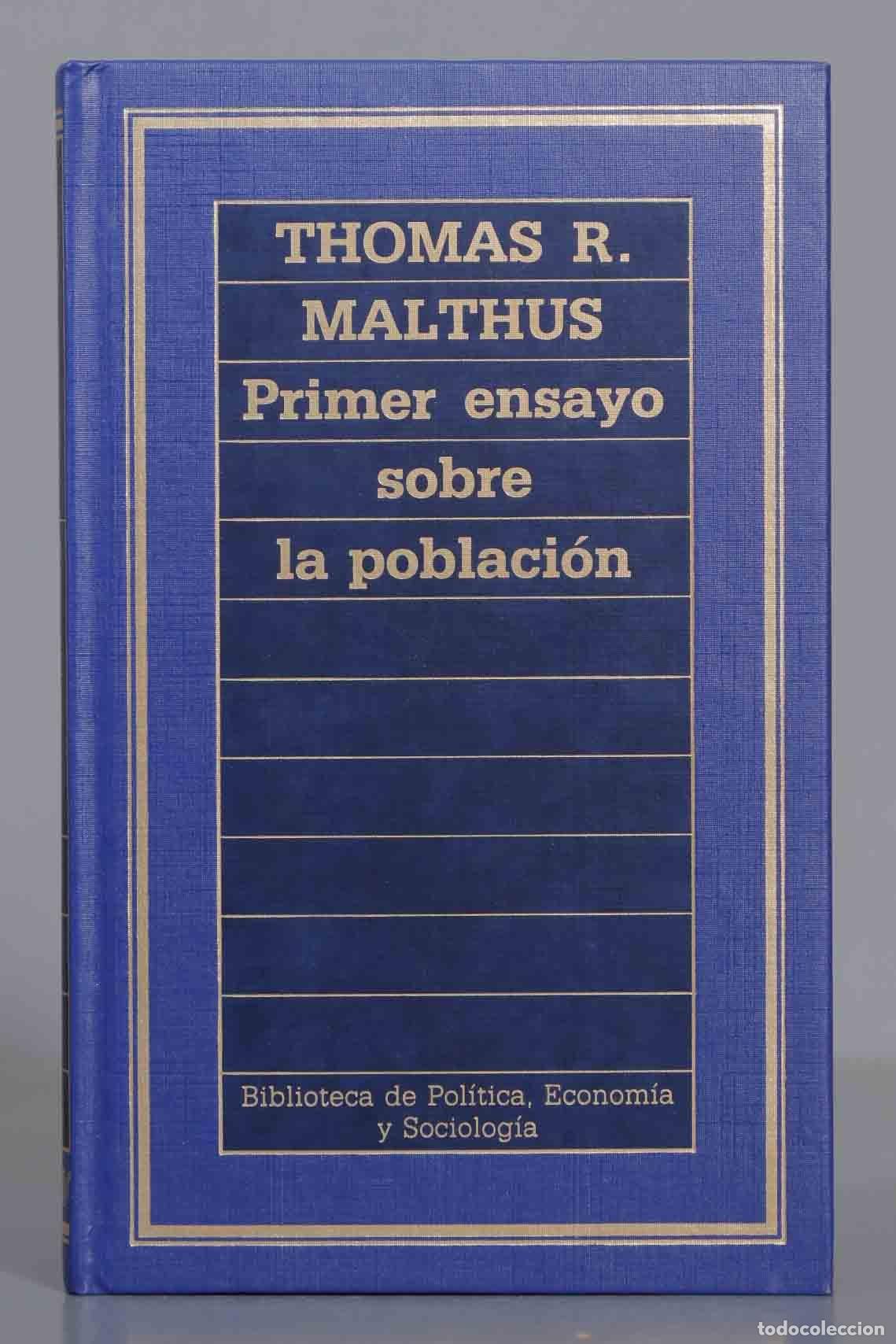 Libros de segunda mano: MALTHUS Primer ensayo sobre la poblaci&oacute;n - Foto 1