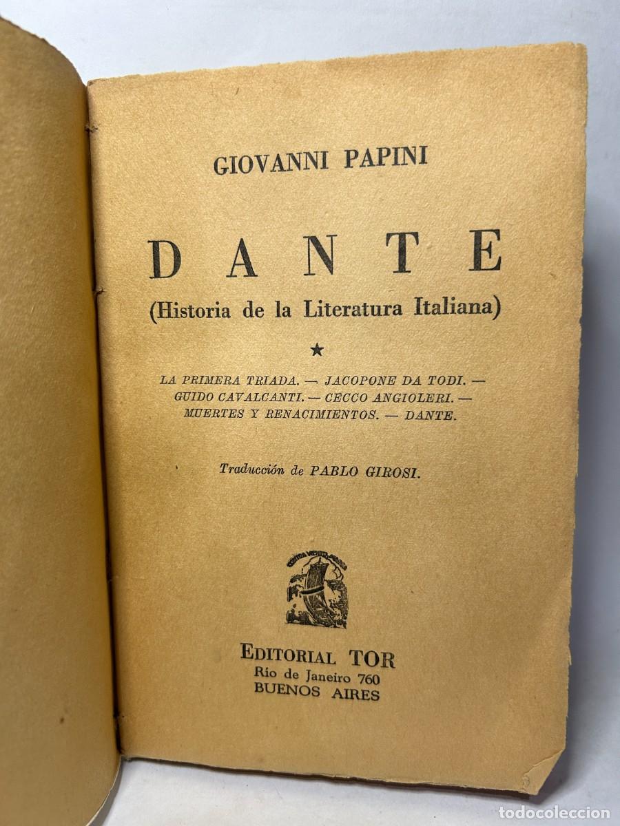 Libros de segunda mano: GIOVANNI PAPINI - DANTE - Foto 3