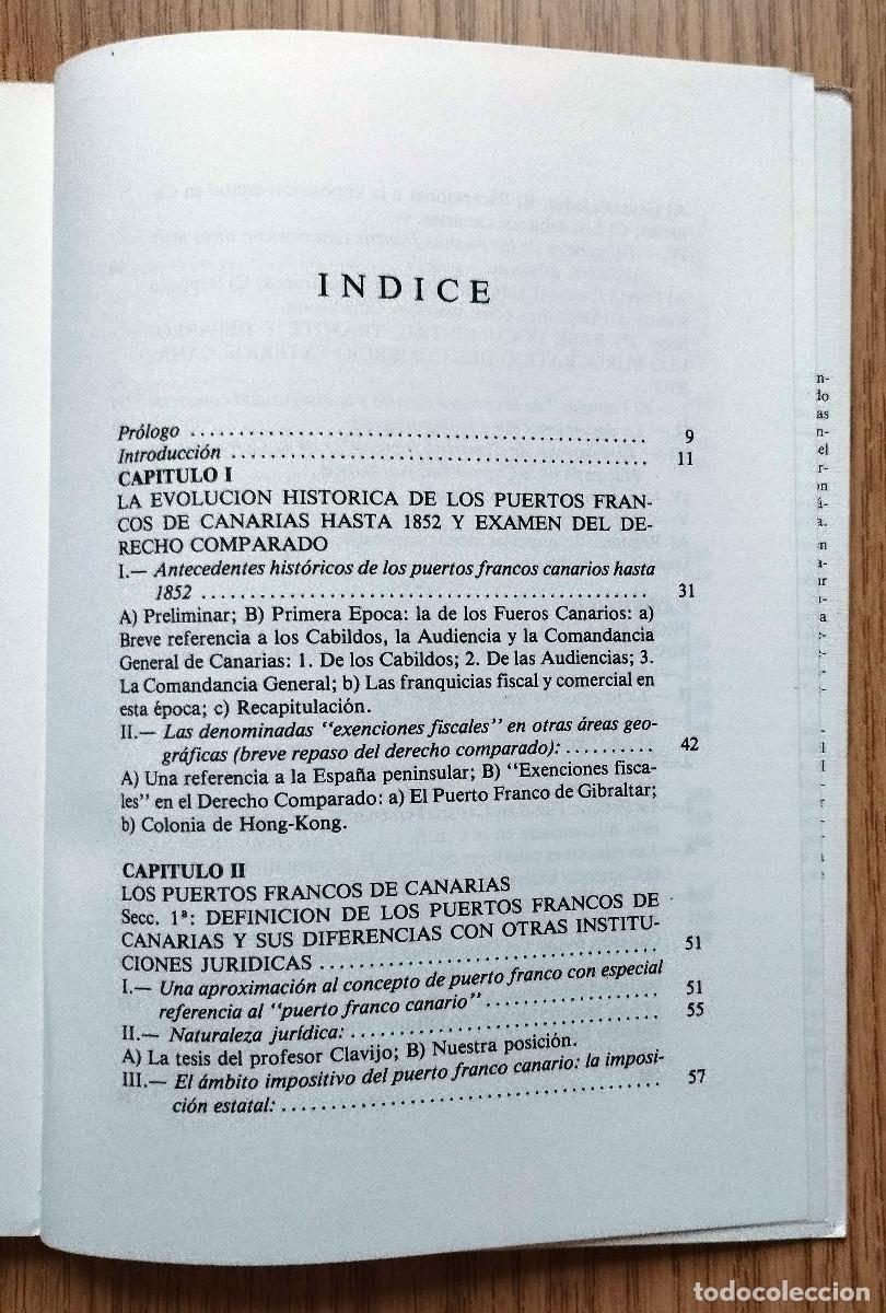 Libros de segunda mano: Libro EL R&Eacute;GIMEN JUR&Iacute;DICO DE LOS PUERTOS FRANCOS DE CANARIAS Y LA C.E.E. | Tenerife / Canarias - Foto 2