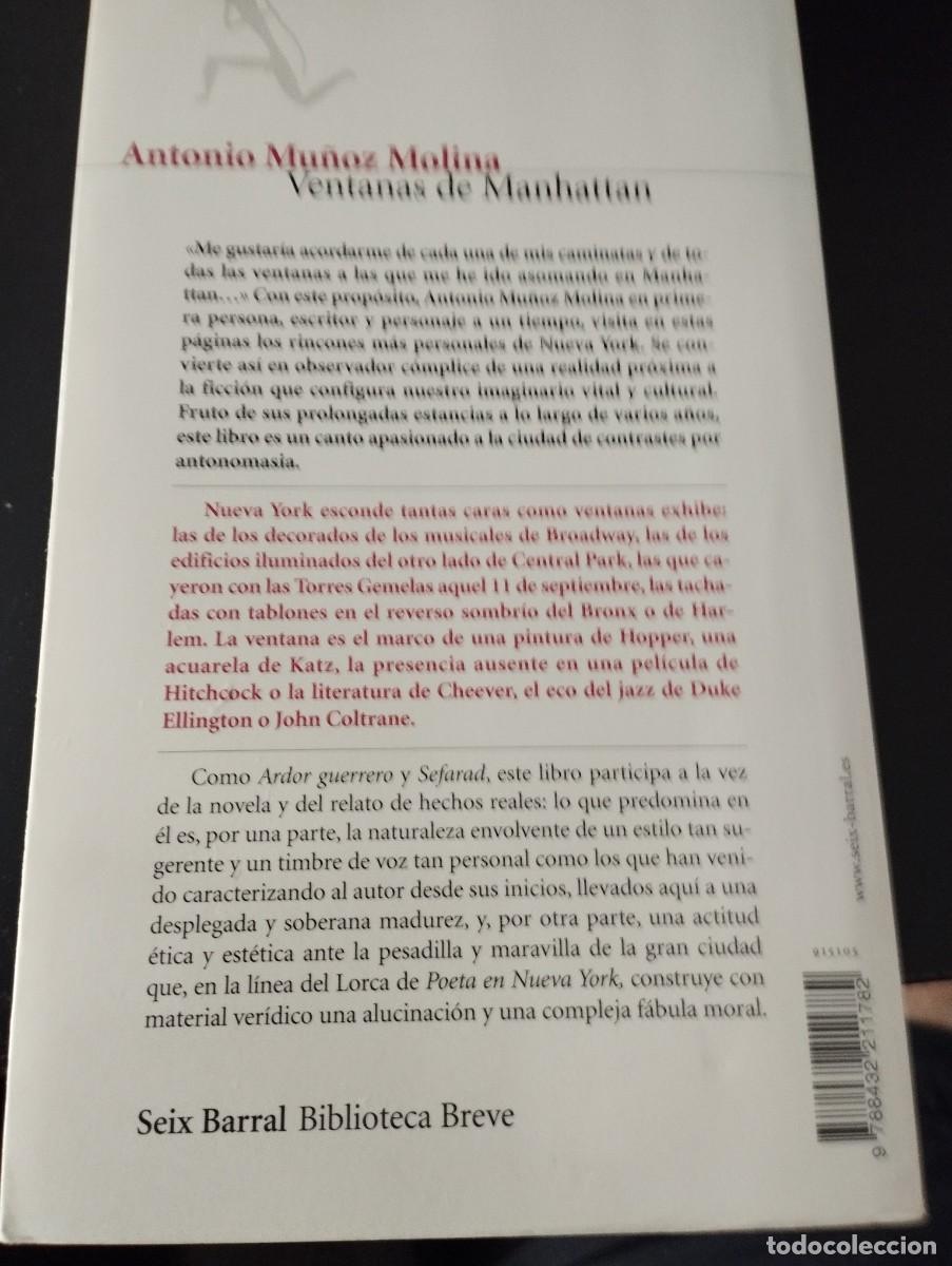 Libros de segunda mano: VENTANAS DE MANHATTAN (ANTONIO MU&Ntilde;OZ MOLINA) - Foto 2