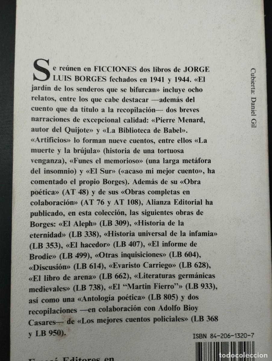 Libros de segunda mano: FICCIONES (JORGE LUIS BORGES. ALIANZA ) - Foto 2