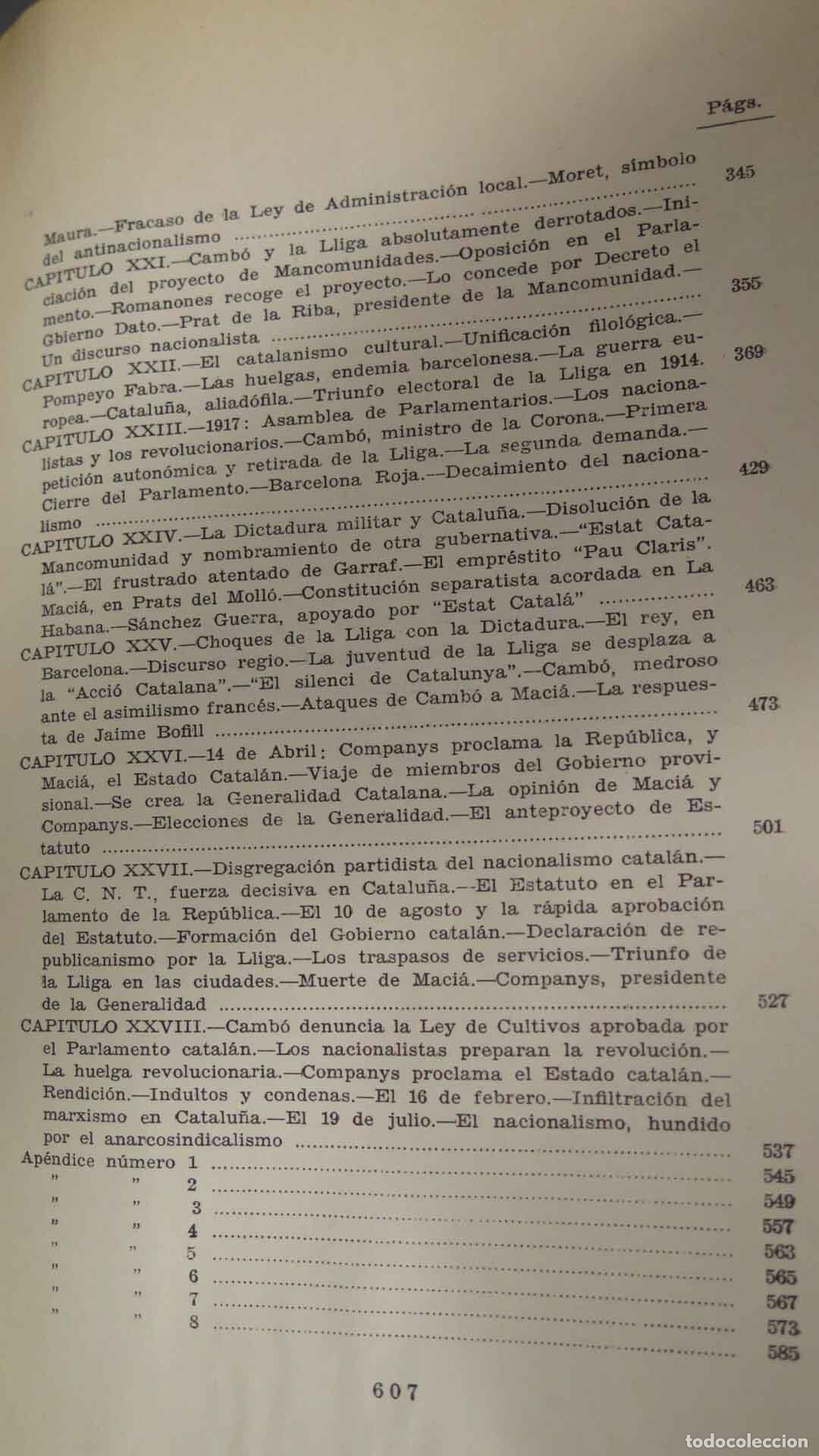 Libros de segunda mano: Historia del NACIONALISMO CATAL&Aacute;N - Foto 4