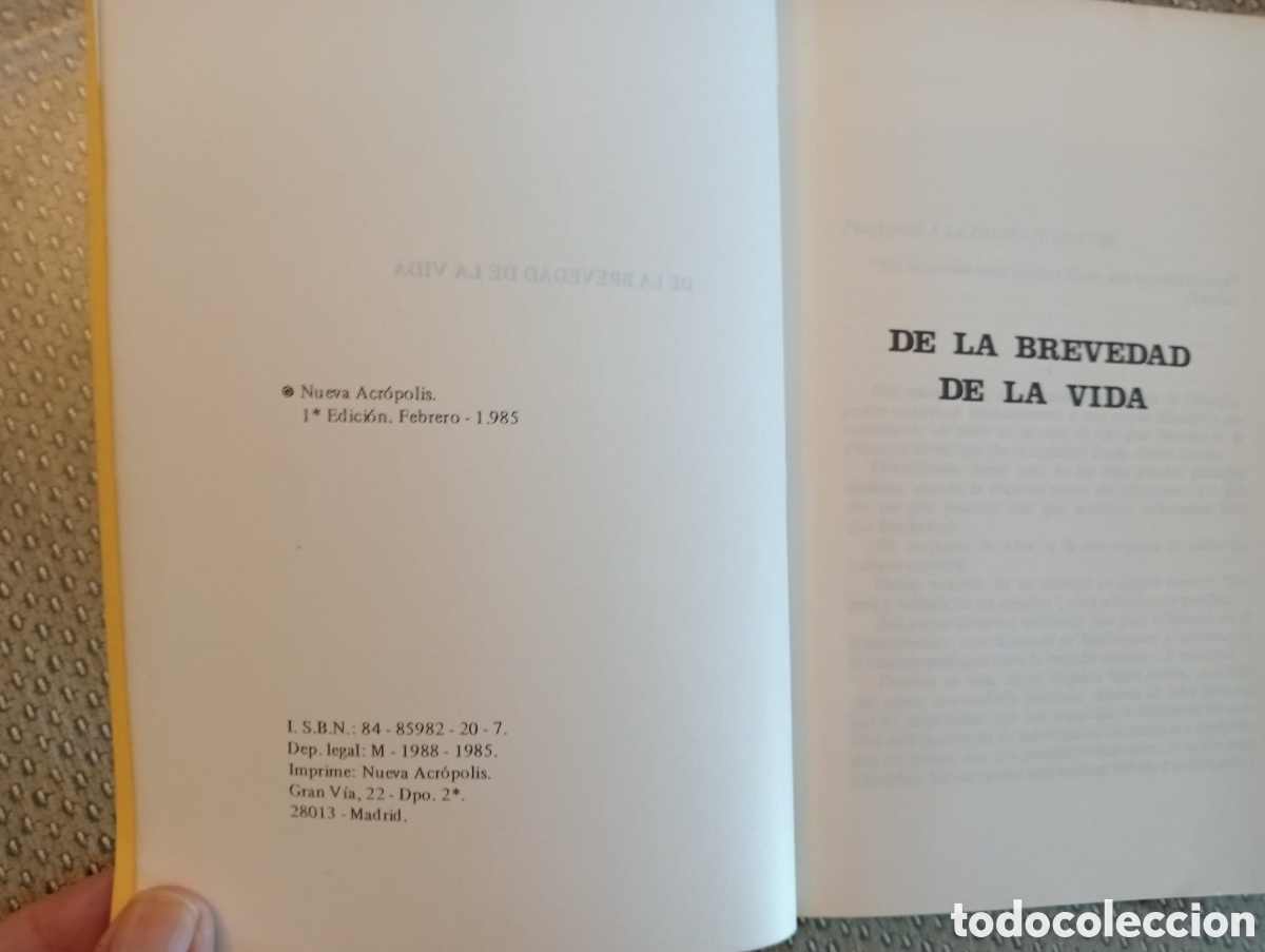 Libros de segunda mano: DE LA BREVEDAD DE LA VIDA / LUCIO A. SENECA - Foto 2