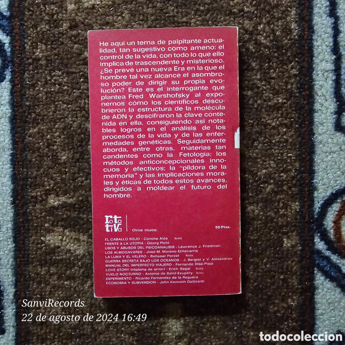Libros de segunda mano: EL CONTROL DE LA VIDA (FRED WARSHOFSKY) (ROTATIVA) - Foto 2