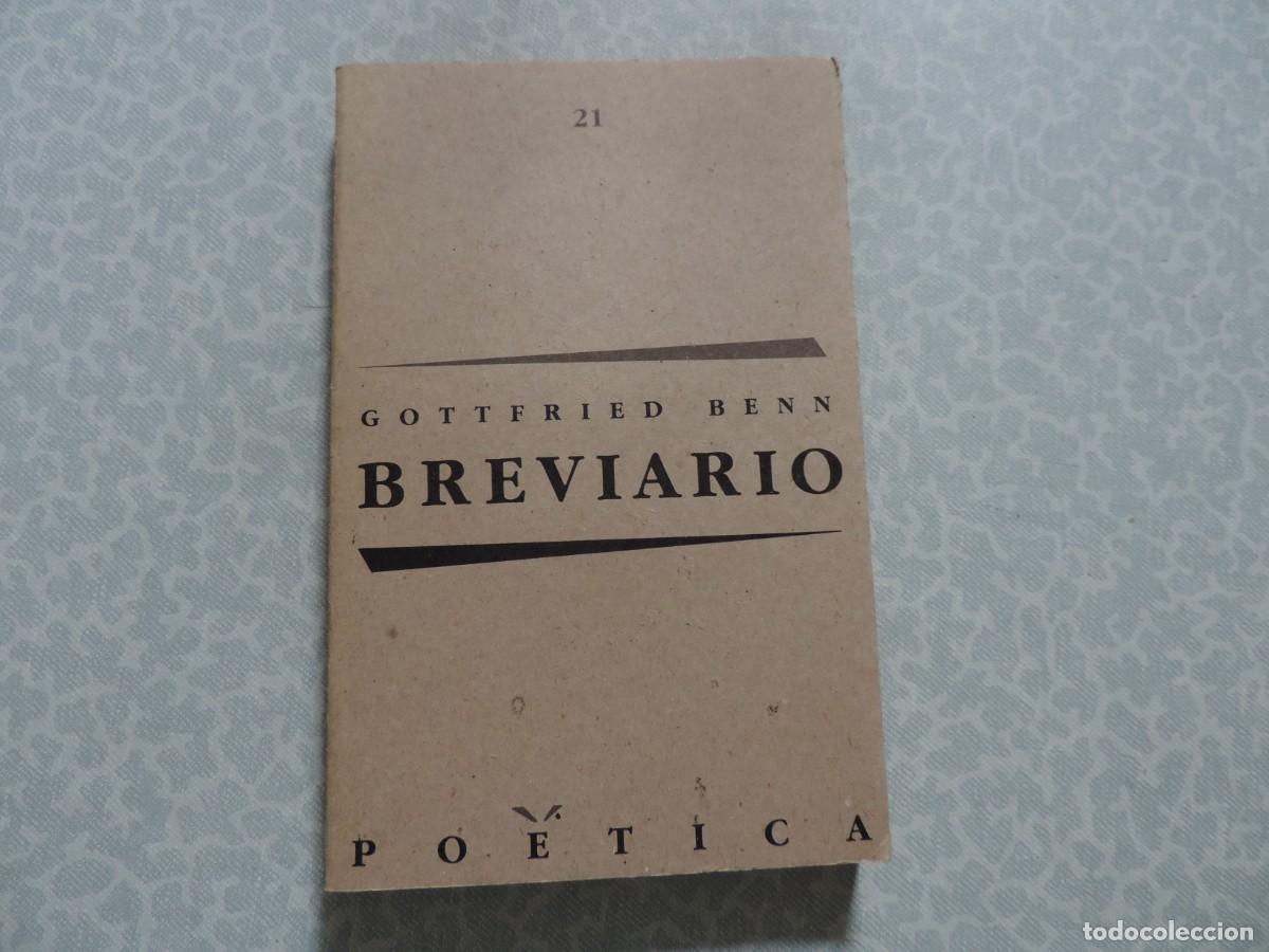 Libros de segunda mano: Breviario (Gottfried Benn) Editorial Pen&iacute;nsula - Foto 1