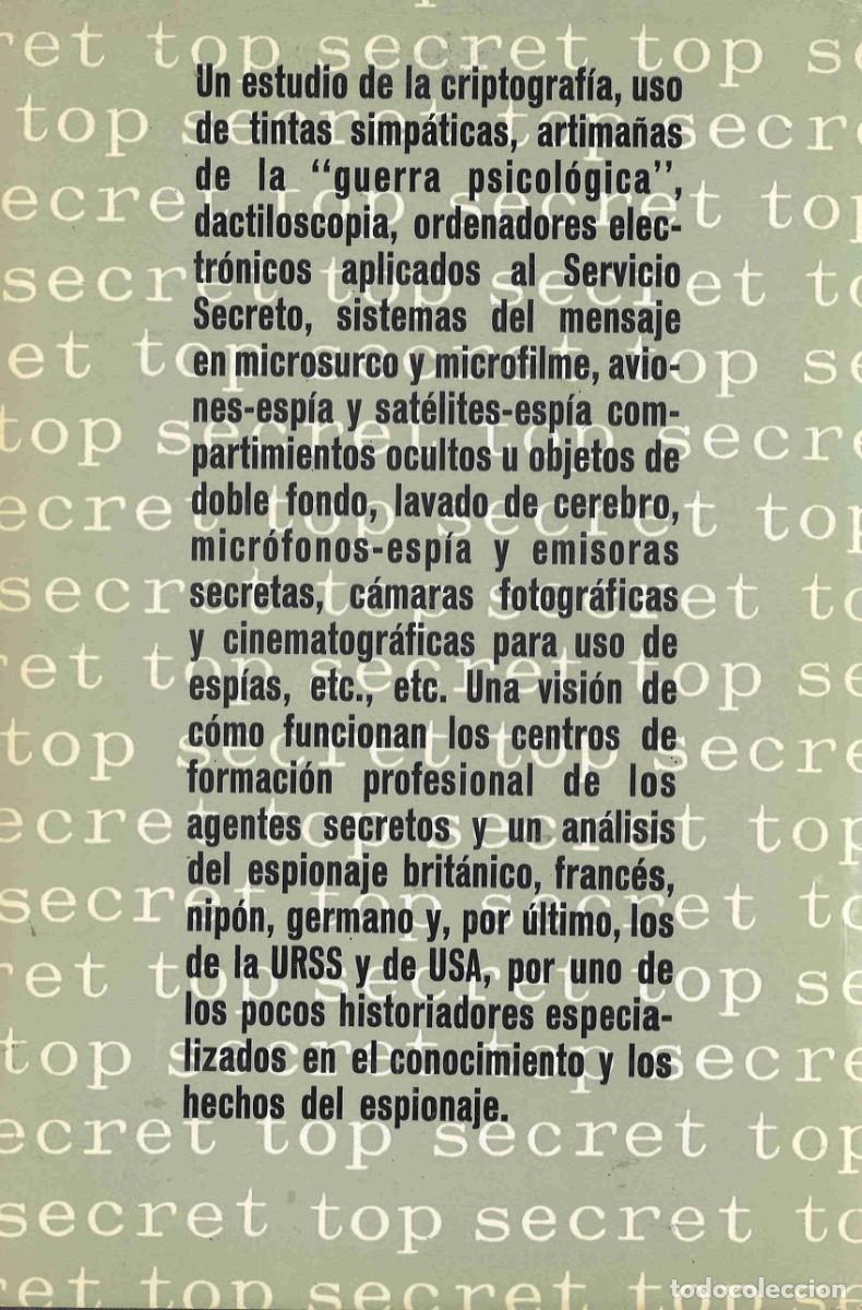 Libros de segunda mano: Anatom&iacute;a del espionaje. Domingo Pastor Petit. 1970 - Foto 2