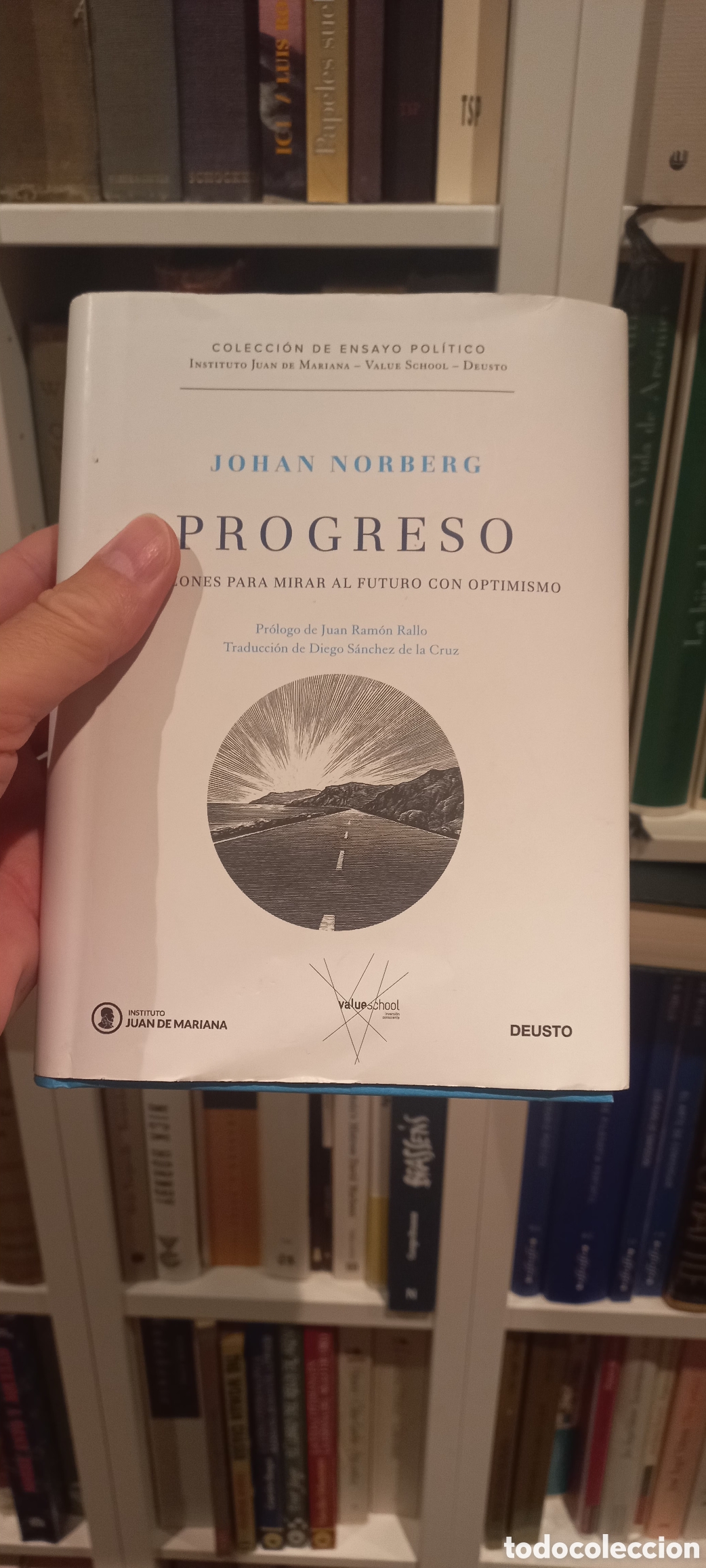 Libros de segunda mano: Progreso: 10 razones para mirar al futuro con optimismo, Johan Norberg (con una dedicatoria) - Foto 1