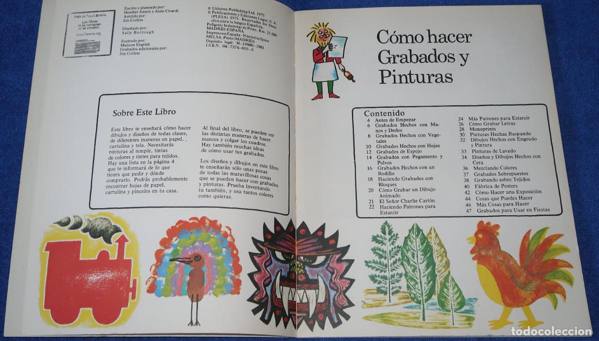 Libros de segunda mano: C&oacute;mo hacer grabados y pinturas - PLESA - Ediciones SM (1981) - Foto 3