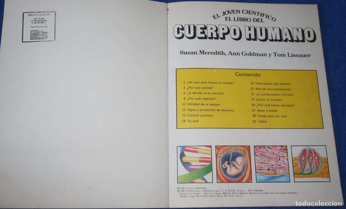 Libros de segunda mano: El libro del cuerpo humano - El joven cient&iacute;fico - PLESA - Ediciones SM (1985) - Foto 2