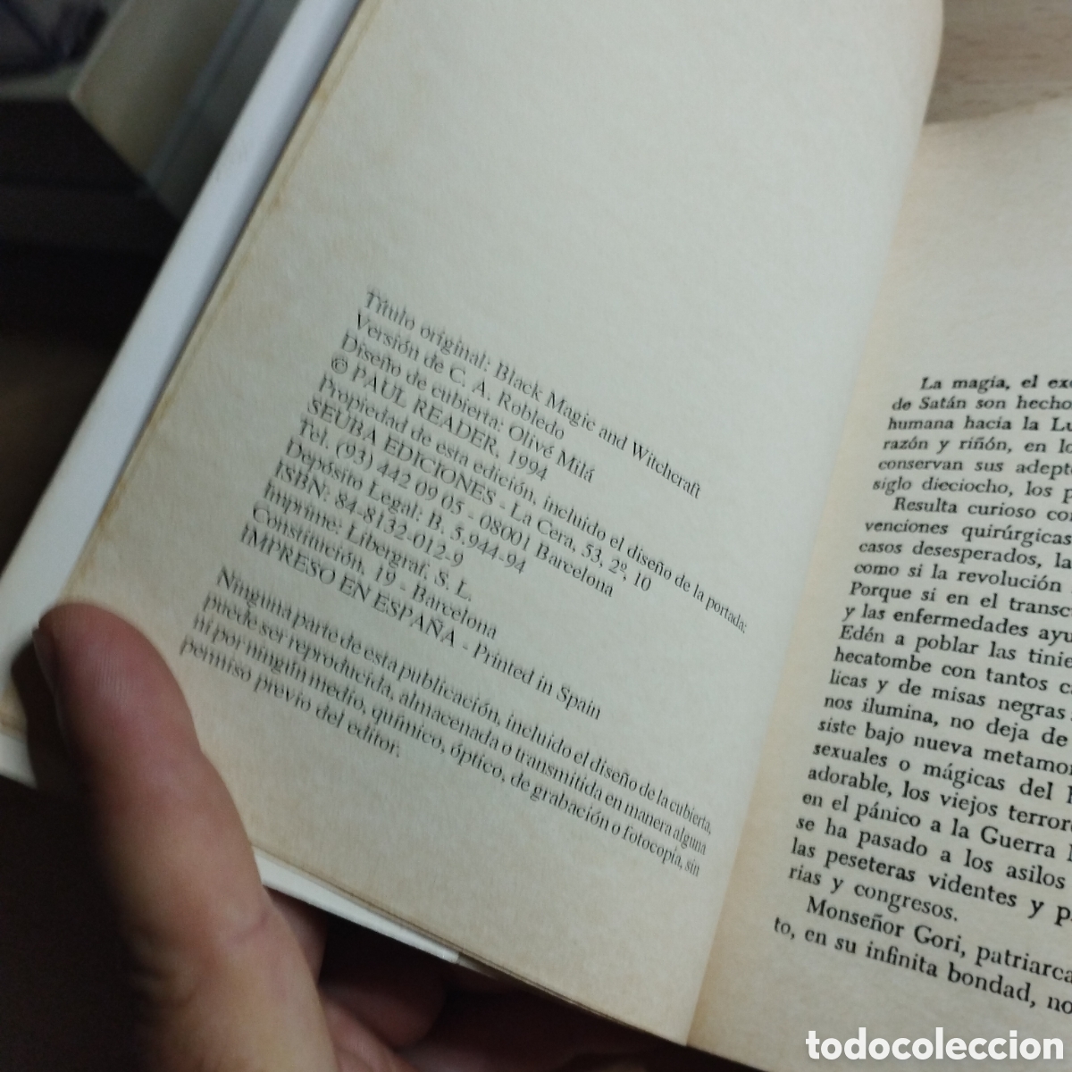 Libros de segunda mano: Magia negra y hechicer&iacute;as. Paul Reader. 1994. SeuBa. - Foto 6