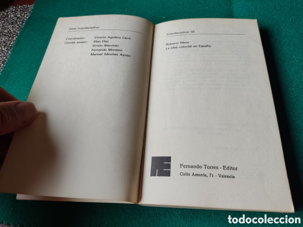 Libros de segunda mano: Libro La idea colonial en Espa&ntilde;a de Roberto mesa - Foto 2