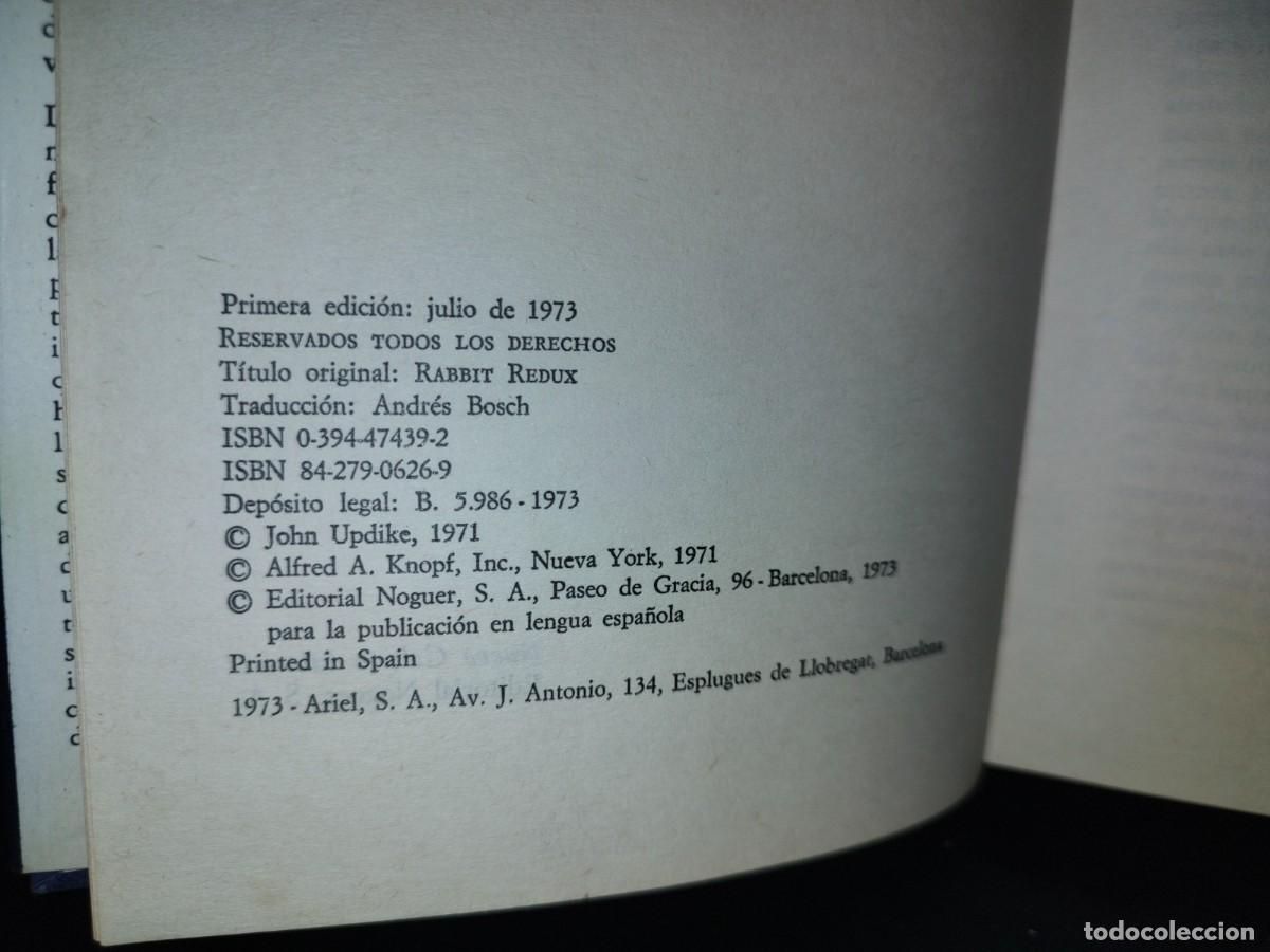 Libros de segunda mano: 105- EL REGRESO DE CONEJO - JOHN UPDIKE - PRIMERA EDICI&Oacute;N: JULIO DE 1973 - Foto 7