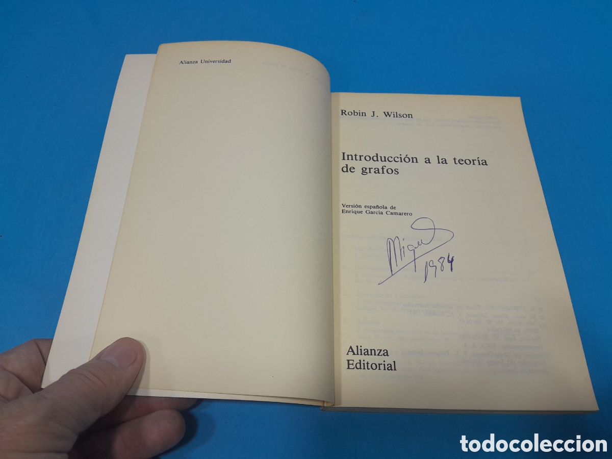 Libros de segunda mano: INTRODUCCI&Oacute;N A LA TEOR&Iacute;A DE GRAFOS - ROBIN J. WILSON - Foto 2
