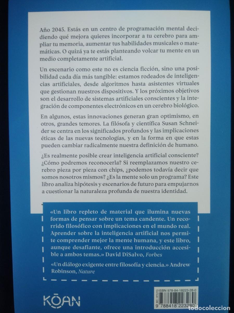 Libros de segunda mano: Libro Inteligencia artificial -Susan Schneider - Foto 5