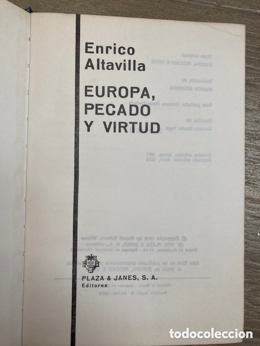 Libros de segunda mano: Europa , pecado y virtud - Foto 2