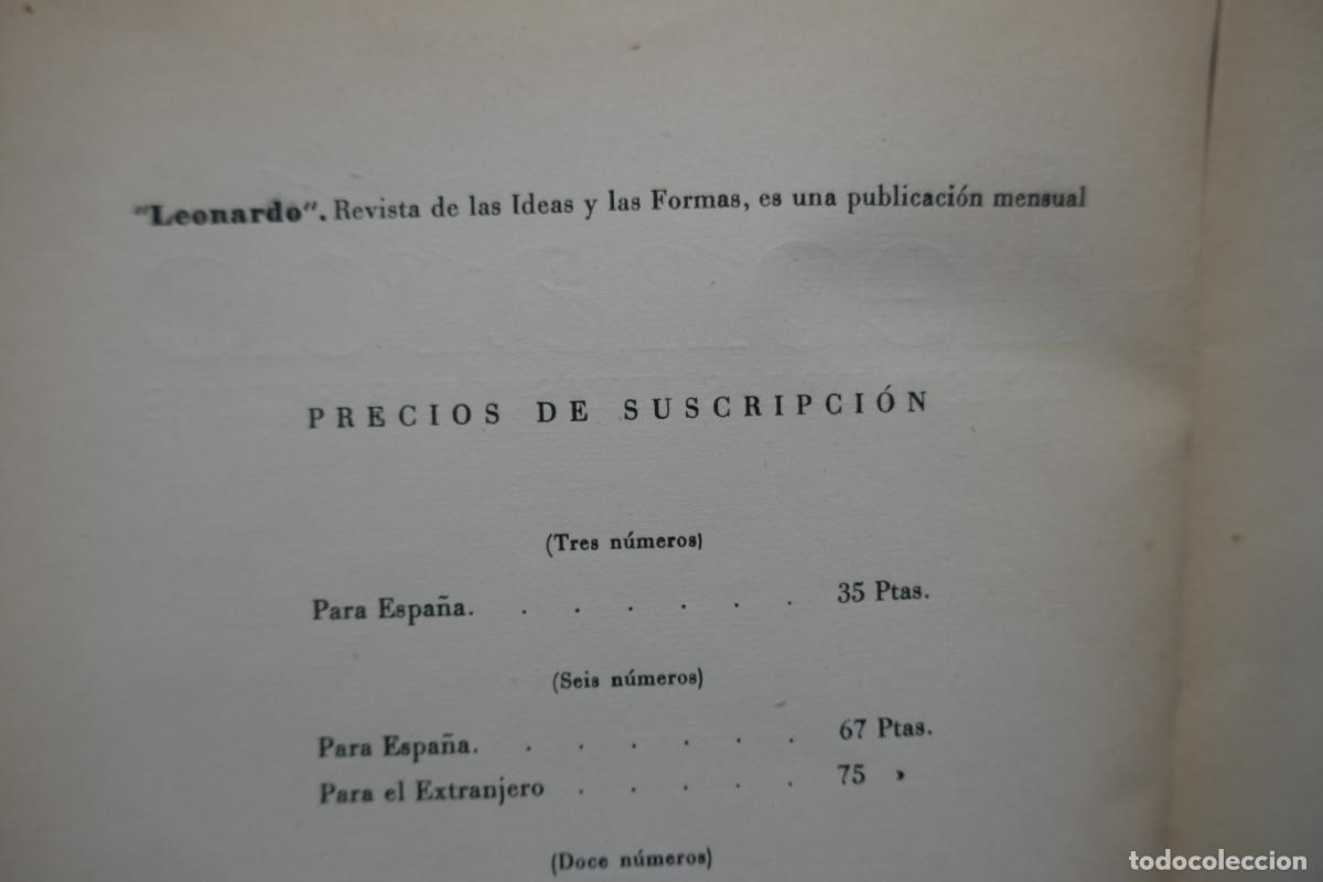Libros de segunda mano: LEONARDO - REVISTA DE LAS IDEAS Y DE LAS FORMAS. VOL. I - ABRIL 1945 - Foto 10