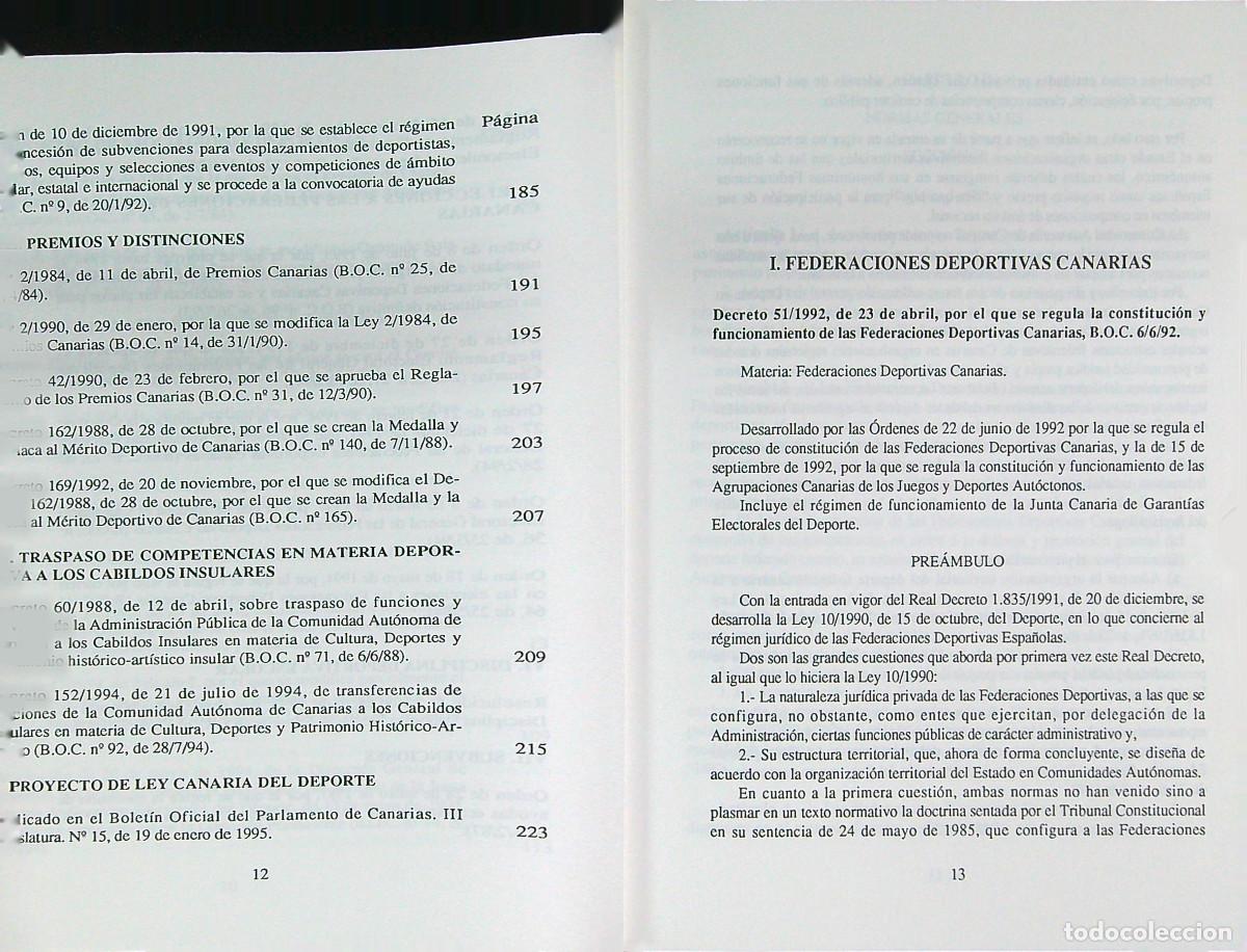 Libros de segunda mano: CODIGO CANARIO DEL DEPORTE - ANTONIO AGUIAR DIAZ - 1995 - CANARIAS - Foto 4