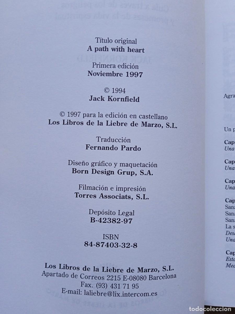 Libros de segunda mano: Camino con coraz&oacute;n, Jack kornfield - Foto 5