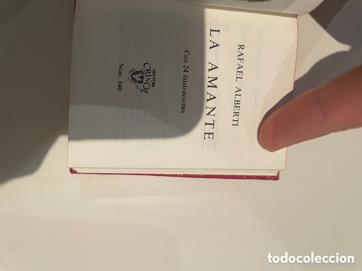 Libros de segunda mano: Crisolin 40 edicion oro Rafael Alberti &ldquo;La amante&rdquo; - Foto 3