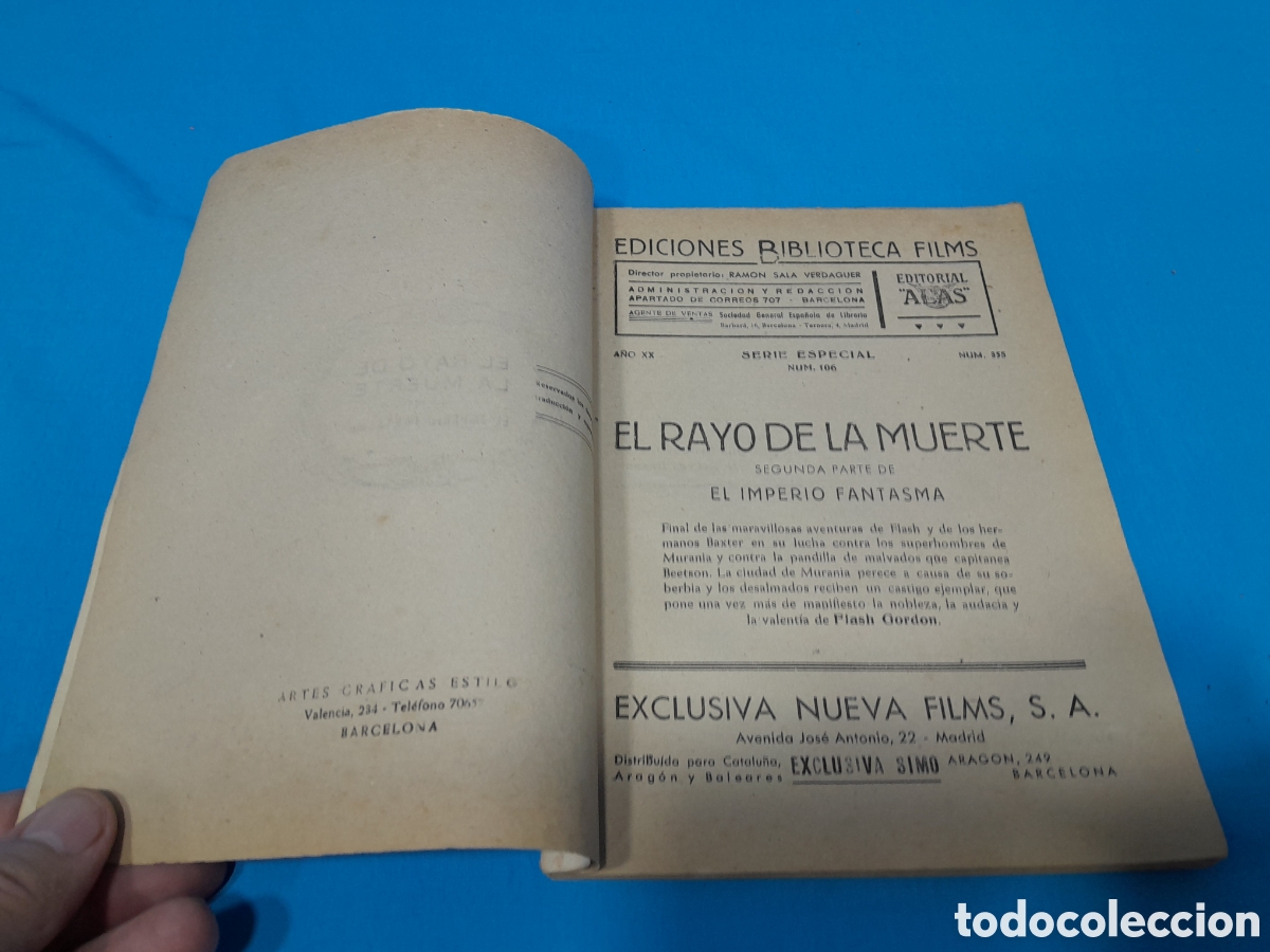 Libros de segunda mano: EL RAYO DE LA MUERTE - FLASH GORDON - EDICIONES BIBLIOTECA FILMS - Foto 2