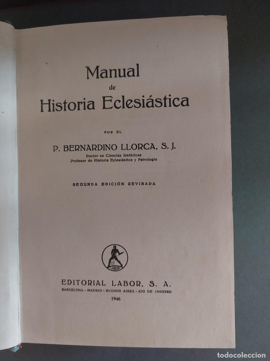 Libros de segunda mano: Manual de historia Eclesi&aacute;stica - Bernardino Llorca - 1943. - Foto 1