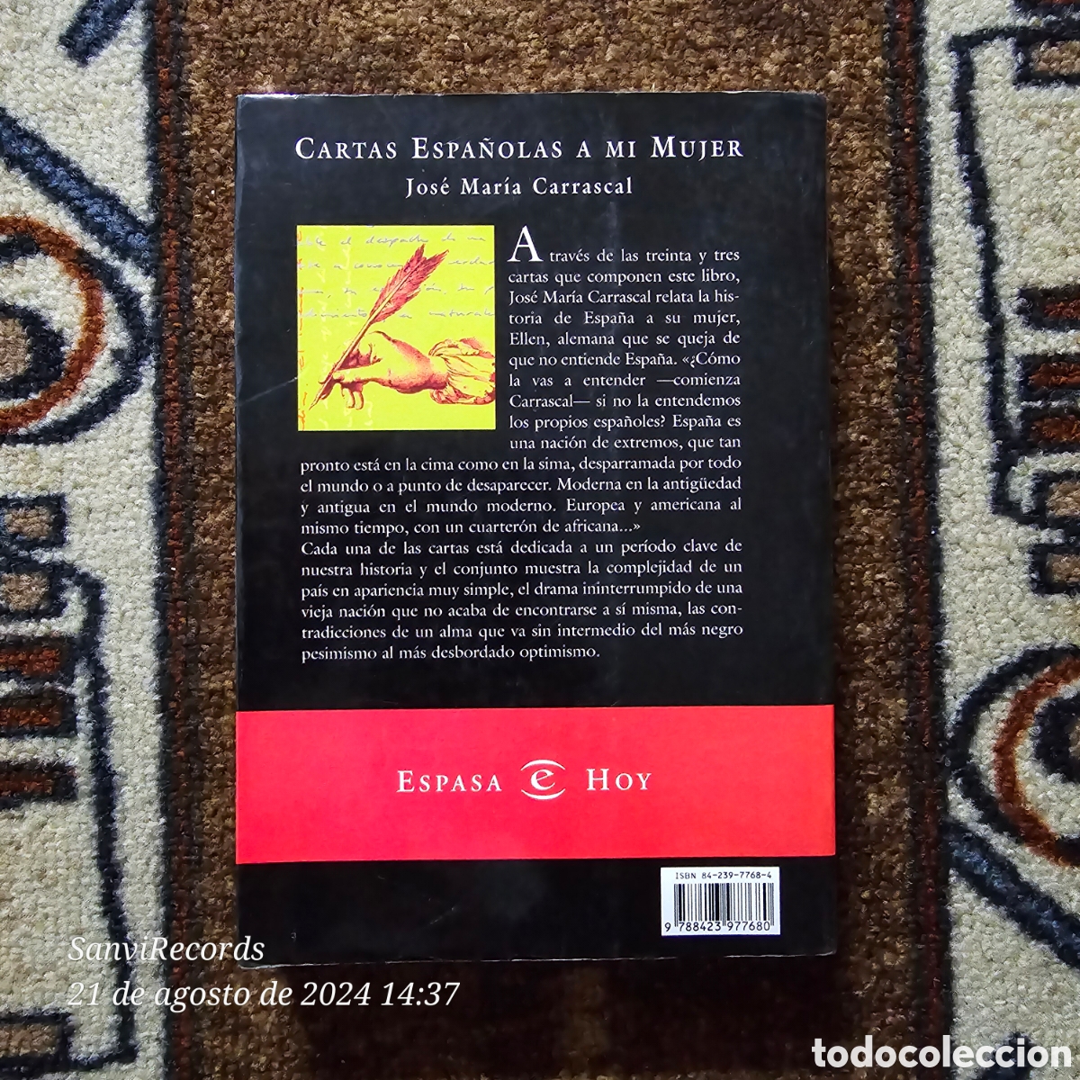 Libros de segunda mano: CARTAS ESPA&Ntilde;OLAS A MI MUJER (JOS&Eacute; MAR&Iacute;A CARRASCAL) (ESPASA HOY) - Foto 2
