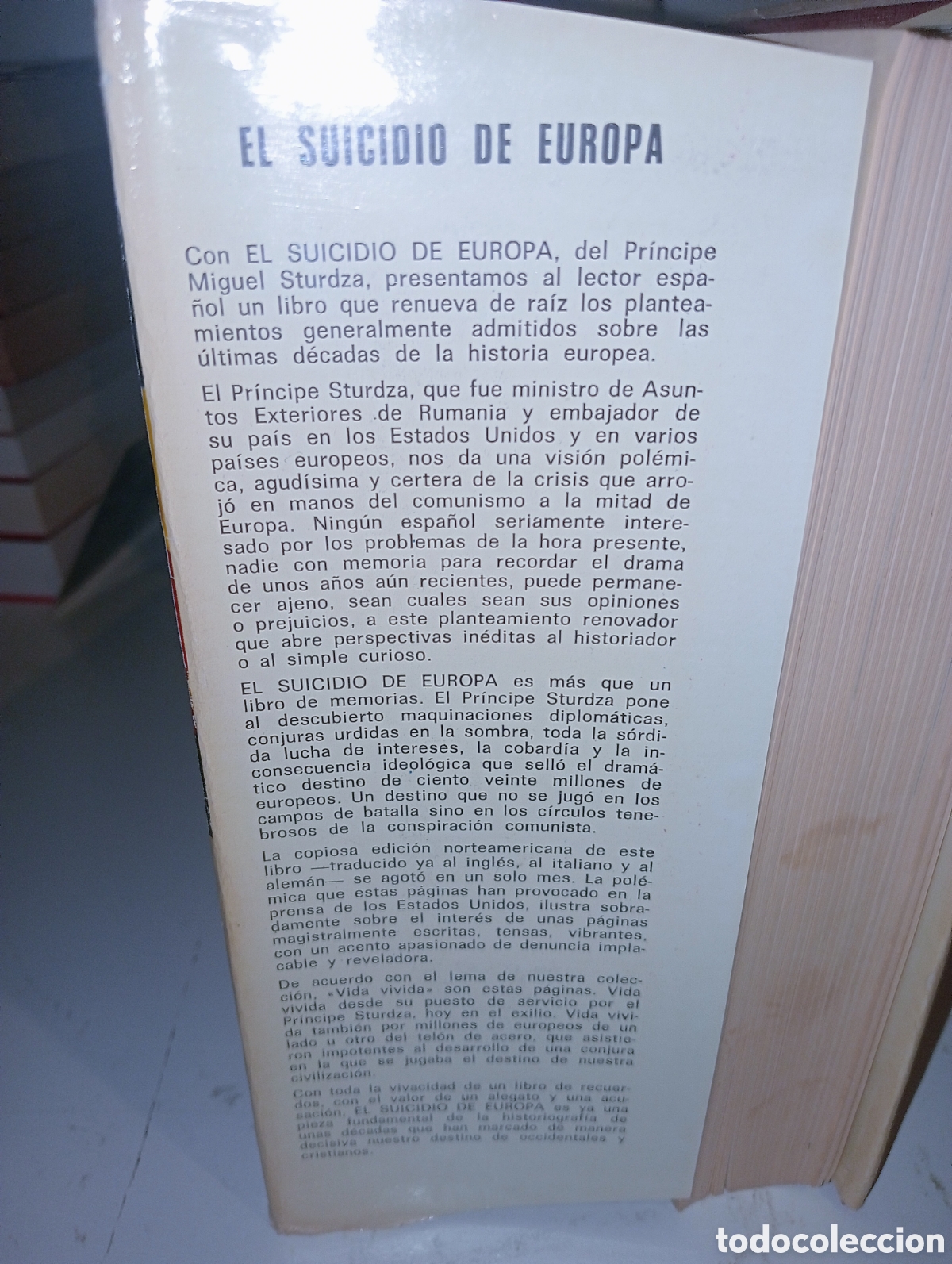 Libros de segunda mano: El suicidio de Europa. Michel Sturdza - Foto 3