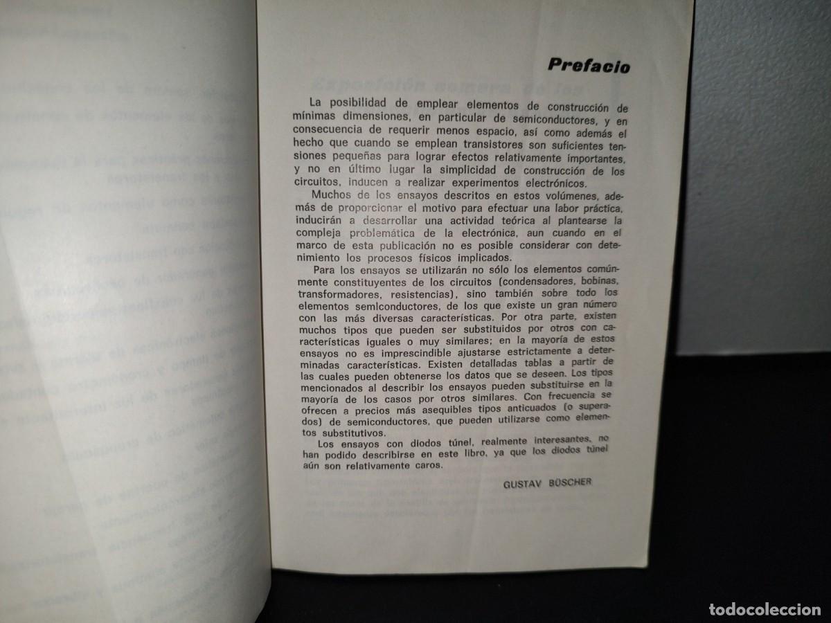 Libros de segunda mano: 126- EXPERIMENTOS ELECTR&Oacute;NICOS - GUSTAV B&Uuml;SCHER - MARCOMBO, S. A. - EDICIONES T&Eacute;CNICAS - 1967 - Foto 5