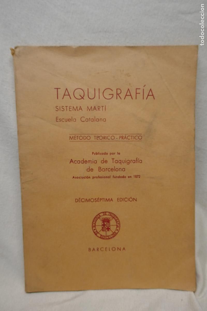 Libros de segunda mano: TAQUIGRAF&Iacute;A - SISTEMA MART&Iacute; 1968 - Foto 1