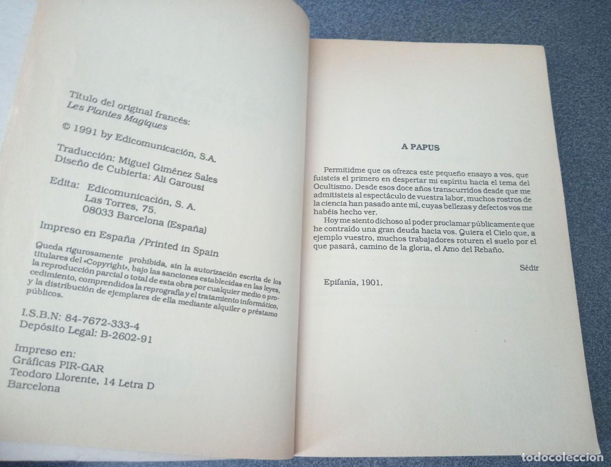 Libros de segunda mano: Las Plantas M&aacute;gicas Paul Sedir - Foto 5