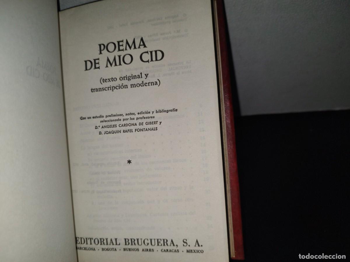 Libros de segunda mano: 126- POEMA DE MIO CID - BRUGUERA - 1972 - Foto 4
