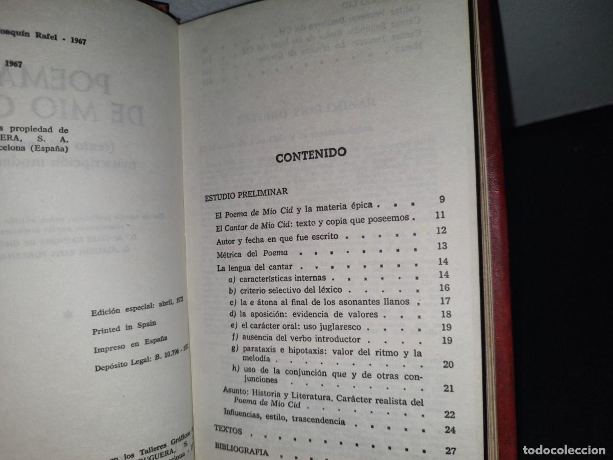 Libros de segunda mano: 126- POEMA DE MIO CID - BRUGUERA - 1972 - Foto 5