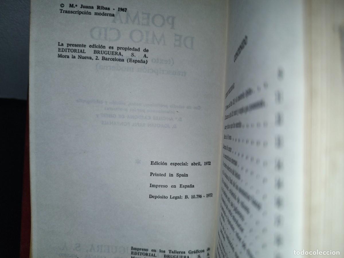 Libros de segunda mano: 126- POEMA DE MIO CID - BRUGUERA - 1972 - Foto 6