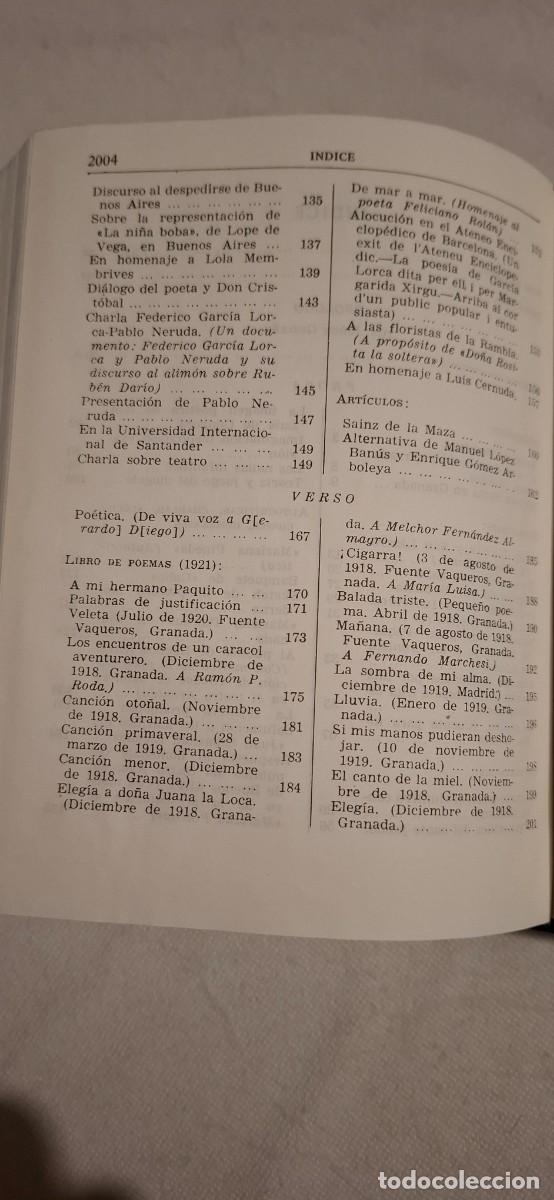 Libros de segunda mano: FEDERICO GARC&Iacute;A LORCA: OBRAS COMPLETAS - Foto 22