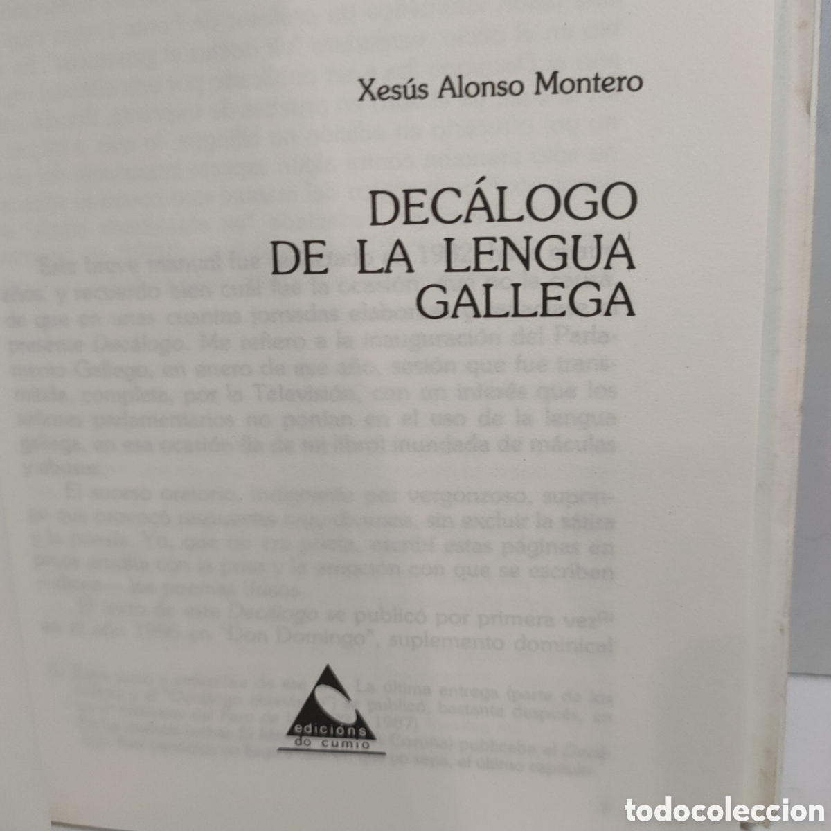 Libros de segunda mano: DEC&Aacute;LOGO DE LA LENGUA GALLEGA .Alonso Montero, Xes&uacute;s . 1986 - Foto 3