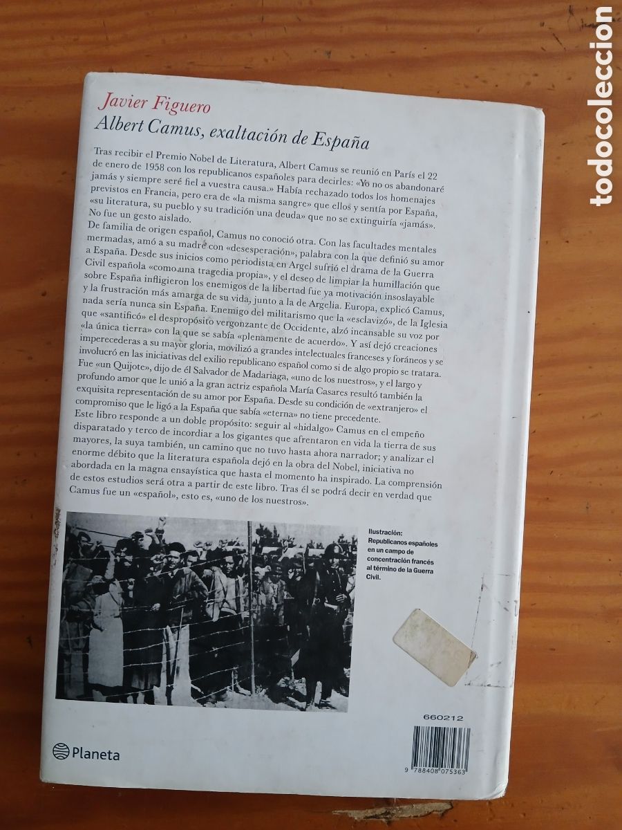 Libros de segunda mano: Albert Camus, exaltaci&oacute;n de Espa&ntilde;a. Javier Figuero. - Foto 2