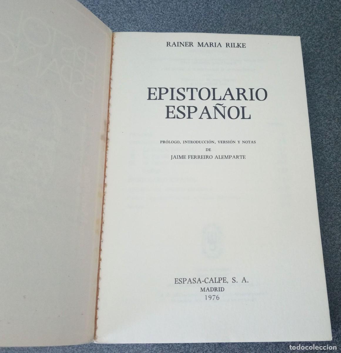 Libros de segunda mano: Epistolario Espa&ntilde;ol Rainer Maria Rilke - Foto 3