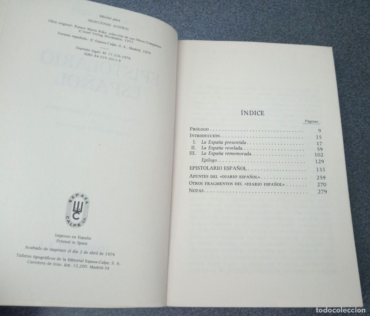 Libros de segunda mano: Epistolario Espa&ntilde;ol Rainer Maria Rilke - Foto 4