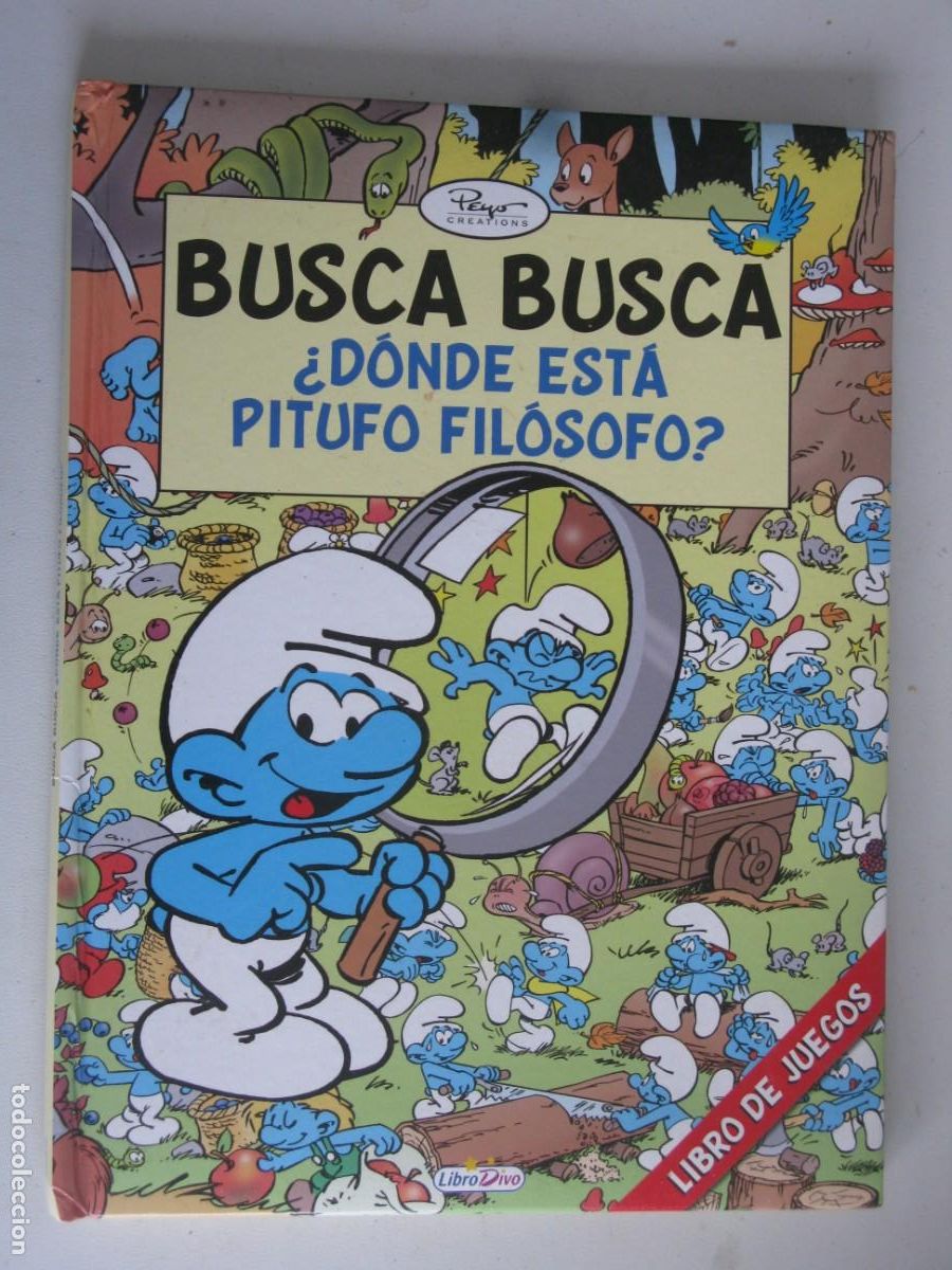 Libros de segunda mano: BUSCA BUSCA &iquest;DONDE ESTA PITUFO FILOSOFO? - PEYO - CARTONE