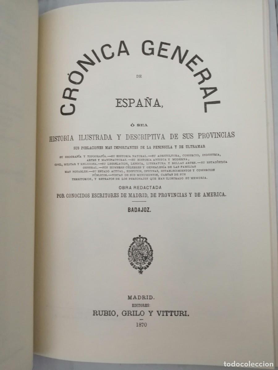 Libros de segunda mano: Cr&oacute;nica de la Provincia de Badajoz (edici&oacute;n facs&iacute;mil) - Foto 4
