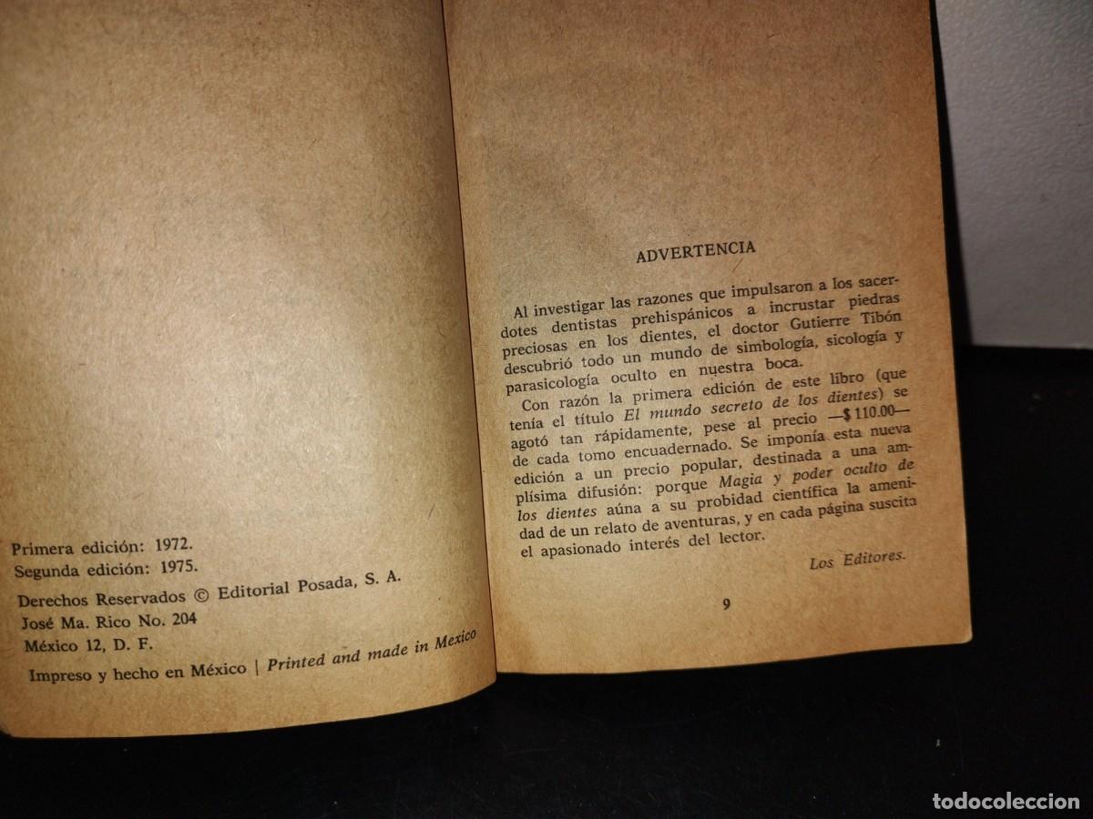 Libros de segunda mano: 125- MAGIA Y PODER OCULTO DE LOS DIENTES - GUTIERRE TIB&Oacute;N - EDITORIAL POSADA 1975 - Foto 5