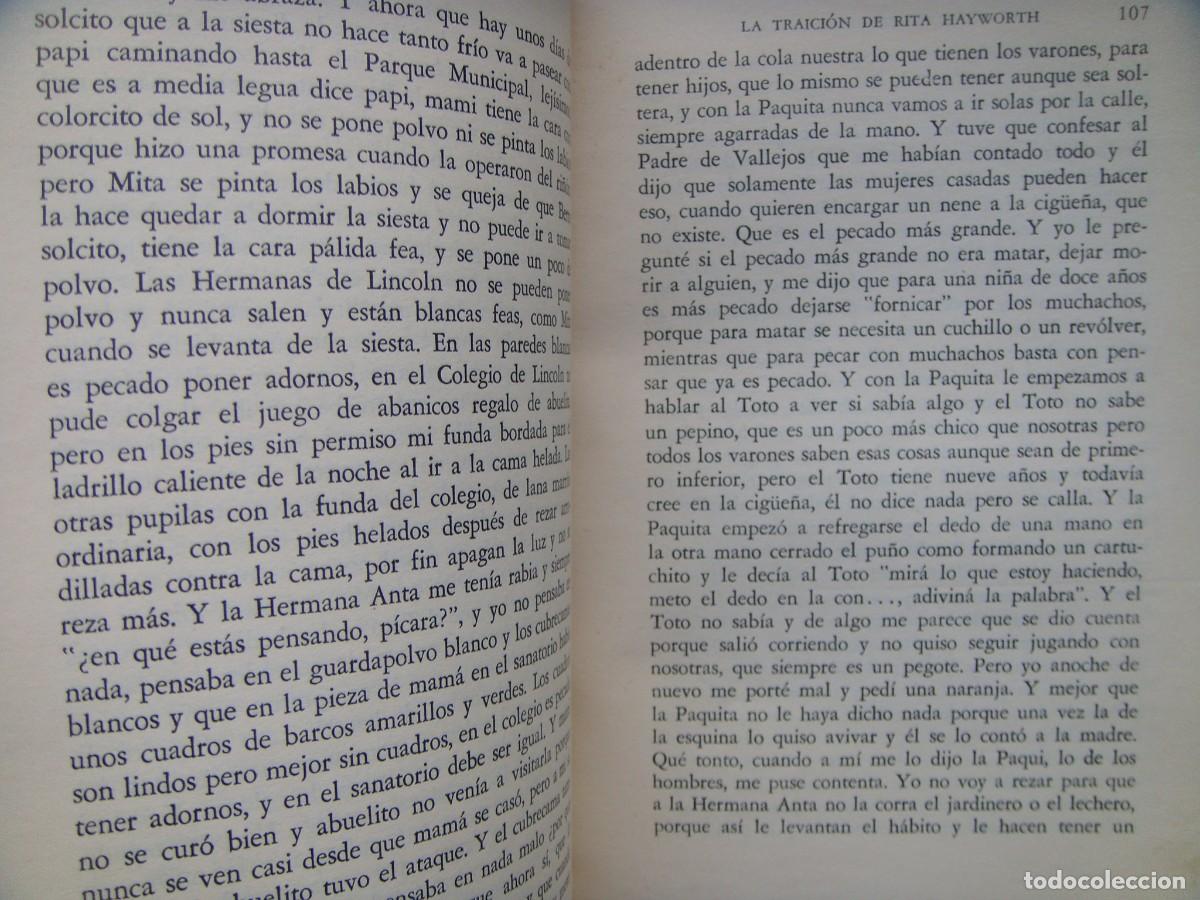 Libros de segunda mano: Manuel Puig: LA TRAICION DE RITA HAYWORTH. Primera edicion - Foto 3