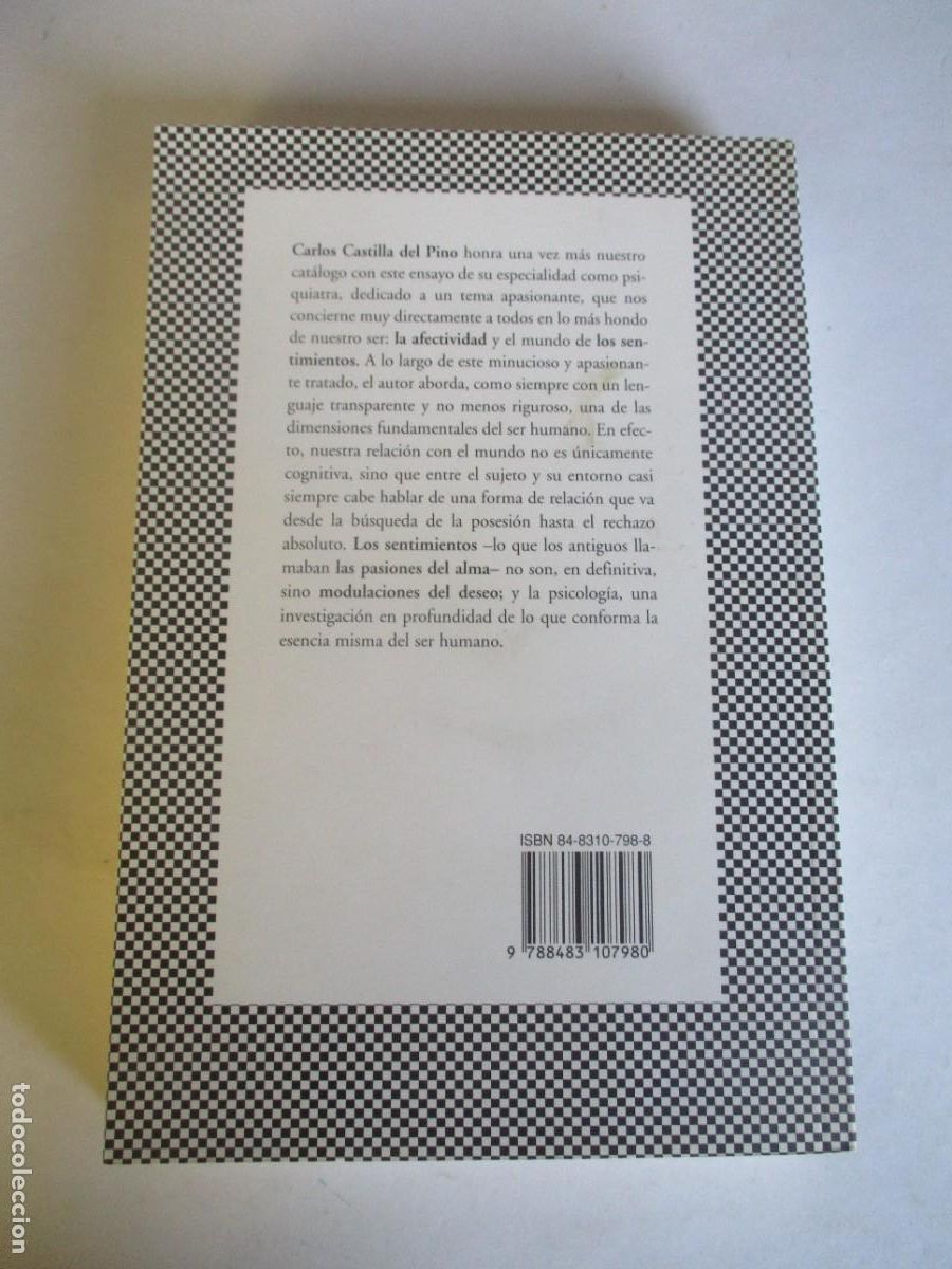 Libros de segunda mano: CARLOS CASTILLA DEL PINO Teor&iacute;a de los sentimientos W29191 - Foto 2
