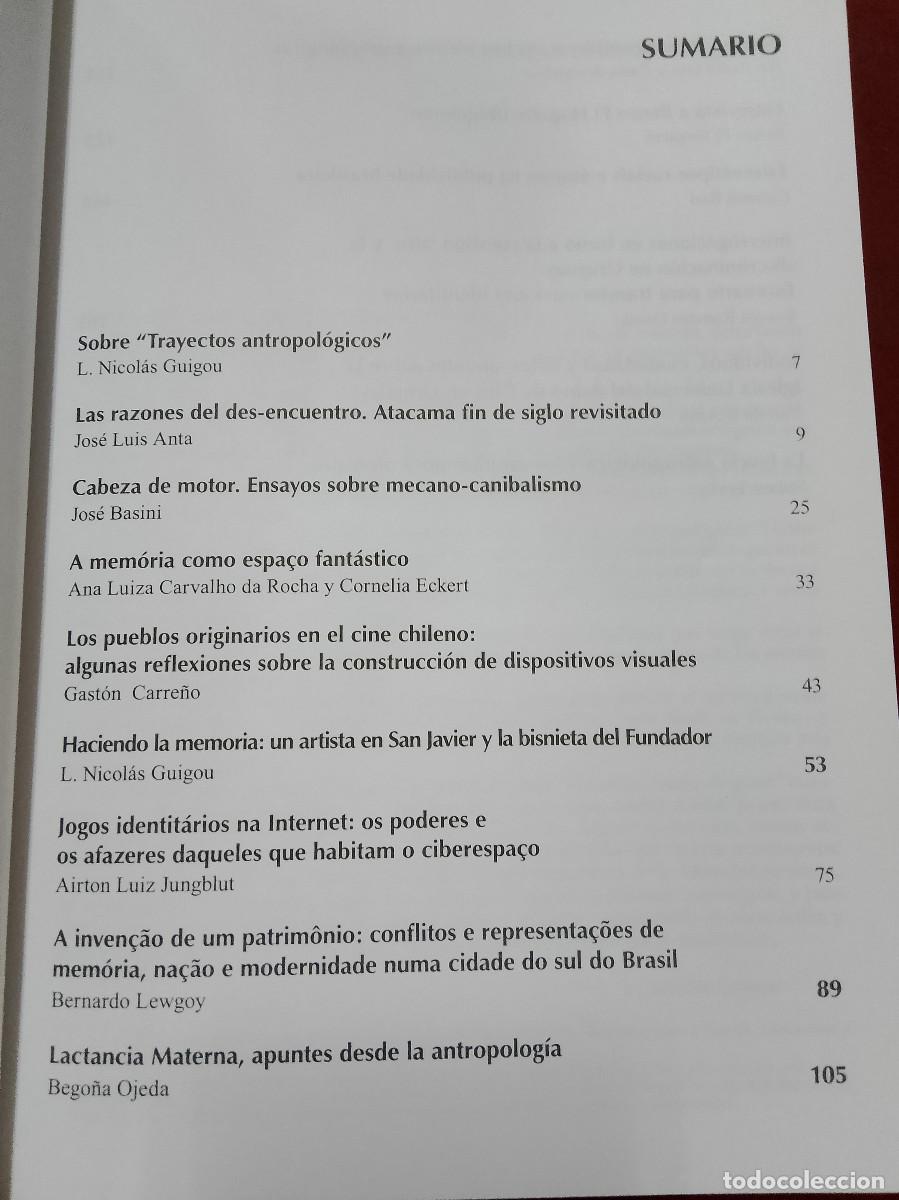 Libros de segunda mano: L. Nicol&aacute;s Guigou (comp.): Trayectos antropol&oacute;gicos - Foto 3